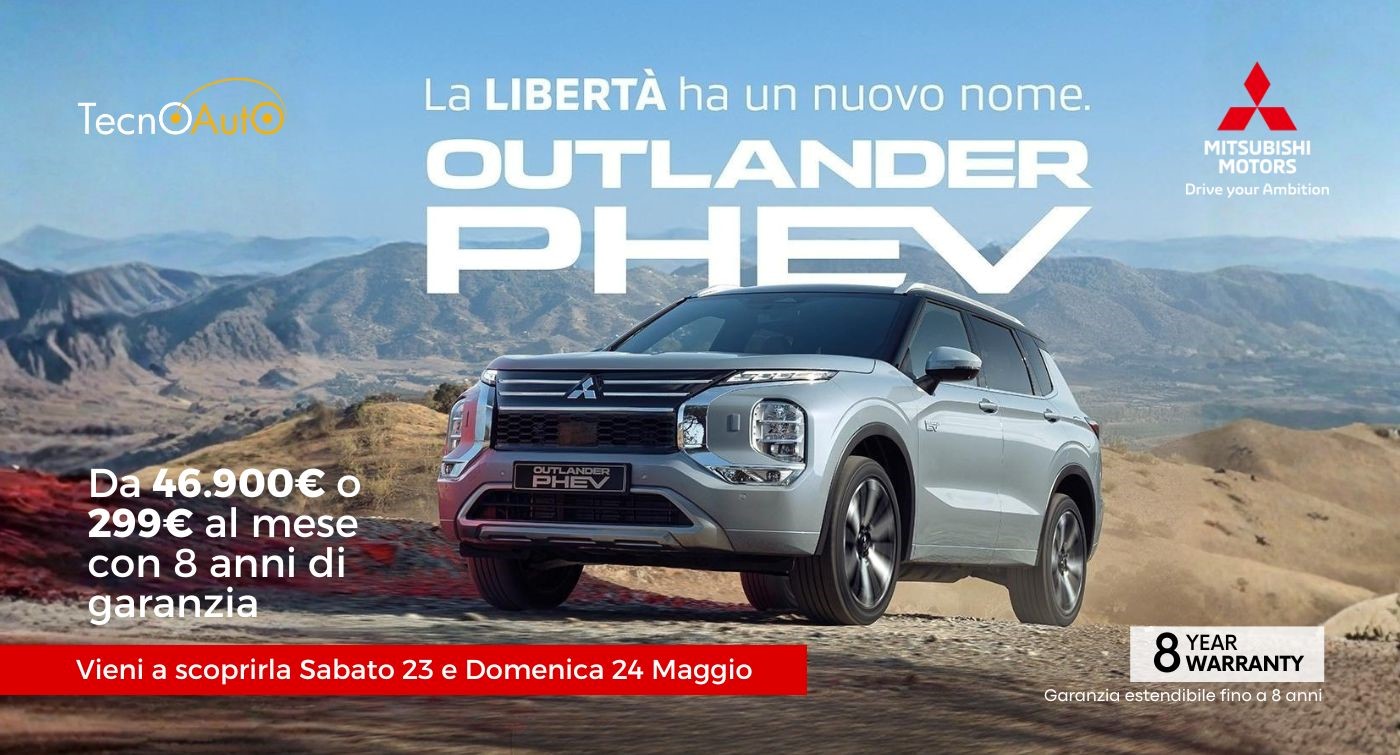 Mitsubishi Outlander PHEV in promozione da TecnoAuto