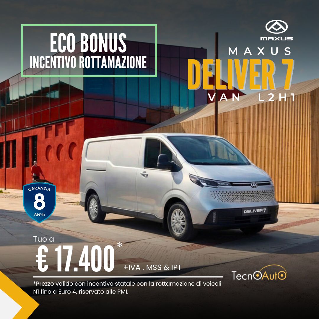 MAXUS Deliver 7 in promozione con Ecobonus