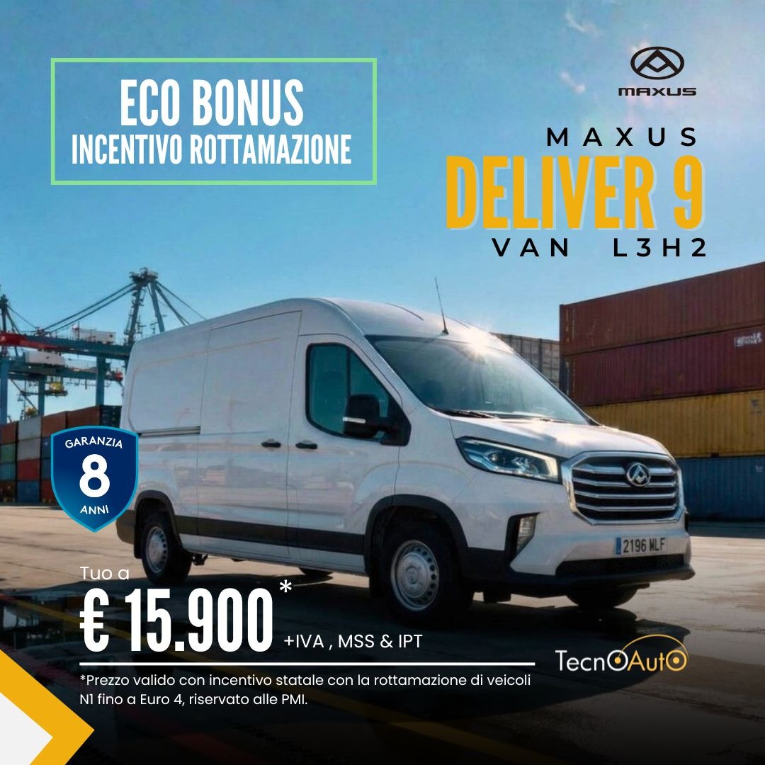 MAXUS Deliver 9 in promozione con Ecobonus