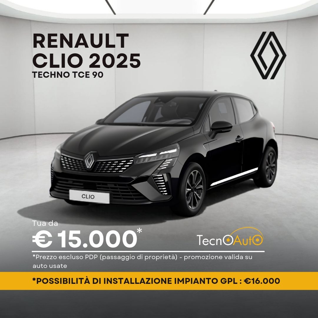 Renault Clio 2025 Techno TCe 90 usata: offerta Tecnoauto